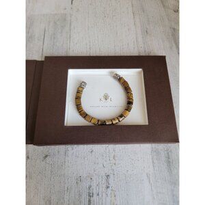 Karma luck Tigers eye bracelet open unisex‎ accessory health balance